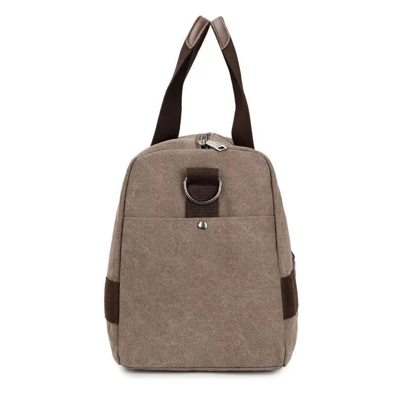 Мужская спортивная сумка из парусины зеленая кофейная хаки Черная с большой