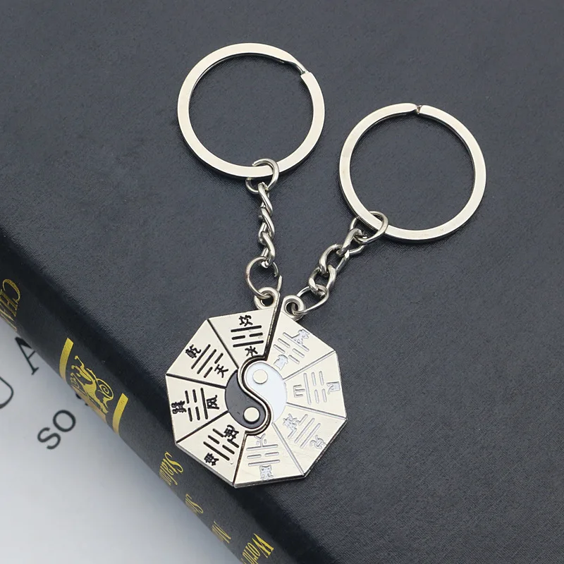 Брелок фэн-шуй Инь-Ян брелки из нержавеющей стали с подвеской-Сплетницей