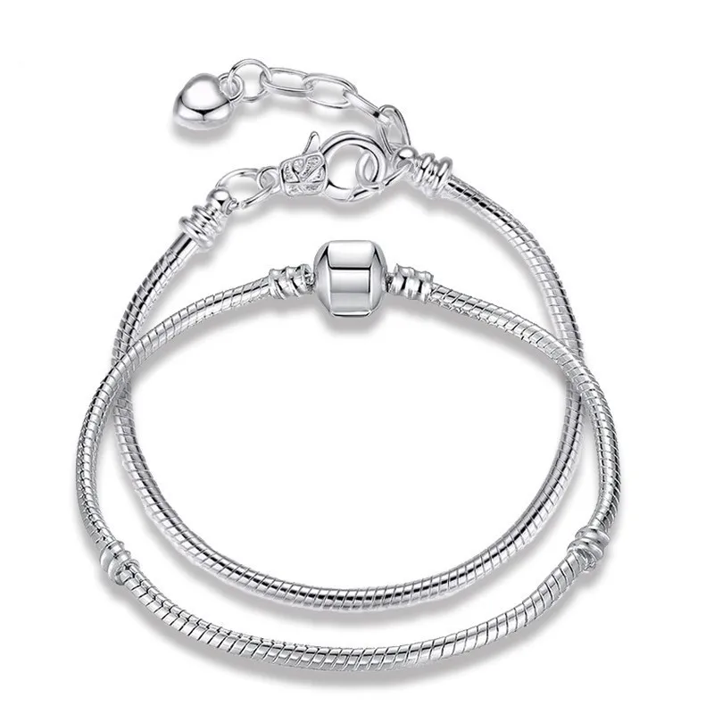 Новинка 2020 серебряная подвеска в виде змеи с пряжкой очаровательный браслет для