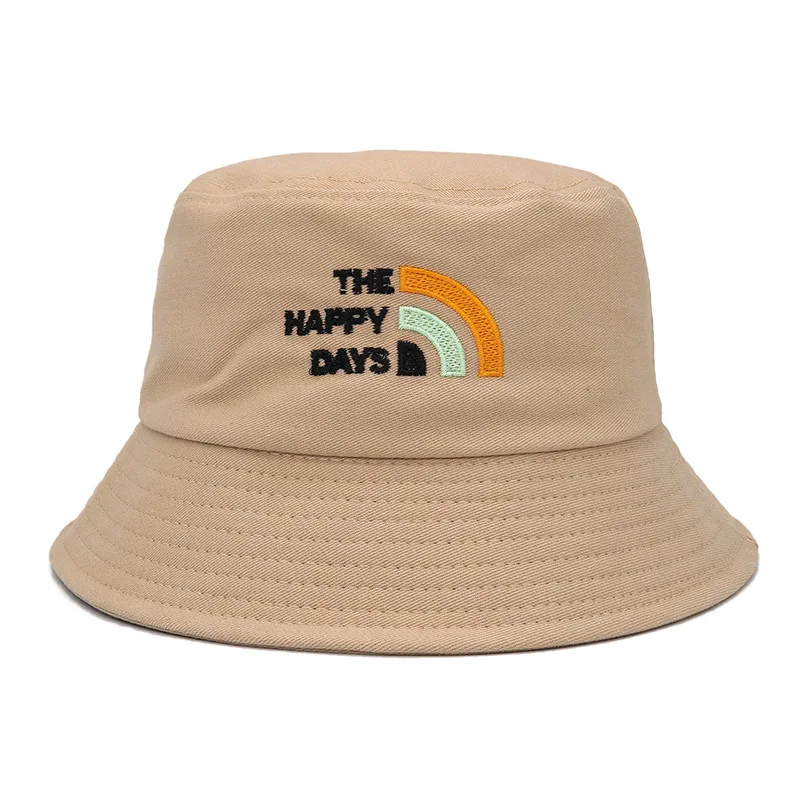 

Шляпа рыбака Женская Солнцезащитная с вышитыми буквами летняя и осенняя уличная шляпа для отдыха на природе Панама для макарона