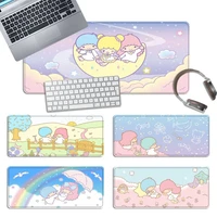 40x90cm little twin stars mouse pad gaming mousepad large big mouse mat desktop mat computer mouse pad for overwatch