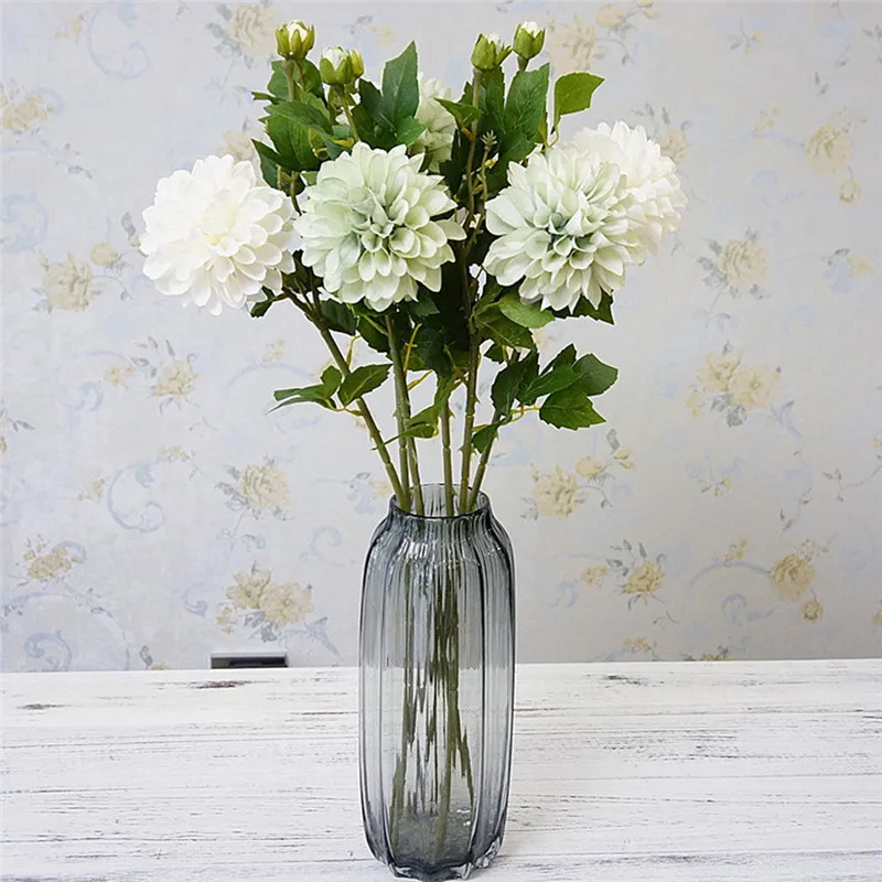 Искусственные цветы хризантемы шелковые на ощупь искусственные ветки для