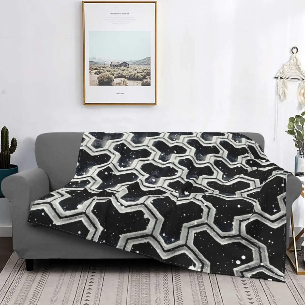 

Manta Geo Space, colcha para cama quadros, 135, Kawaii, a cuadros