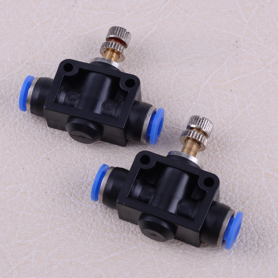 

LETAOSK 2Pcs Air Flow 6mm 1/4" OD Speed Controller Valve Pneumatic Push In Fitting Air Hose Tube