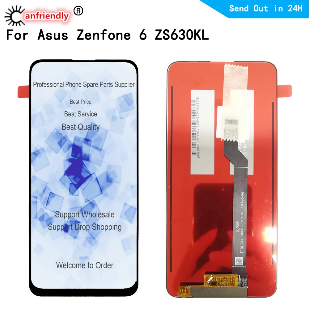 Для Asus Zenfone 6 2019 ZS630KL ЖК дисплей + сенсорный экран ремонт дигитайзер в сборе телефон