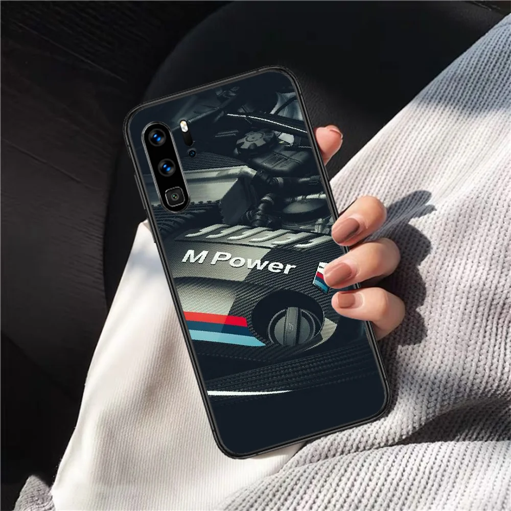 

Bmw Blue Red Sport Car Phone Case For HUAWEI P 9 10 20 30 40 Lite Pro smart Z 2019 Nova 5T 6 7 i black Bumper Tpu Cover Painting