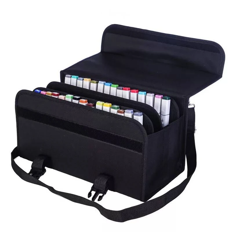 

Marker 120 Holders Organizer Case Storage So On Fits From 15Mm To 22Mm Diameter Black