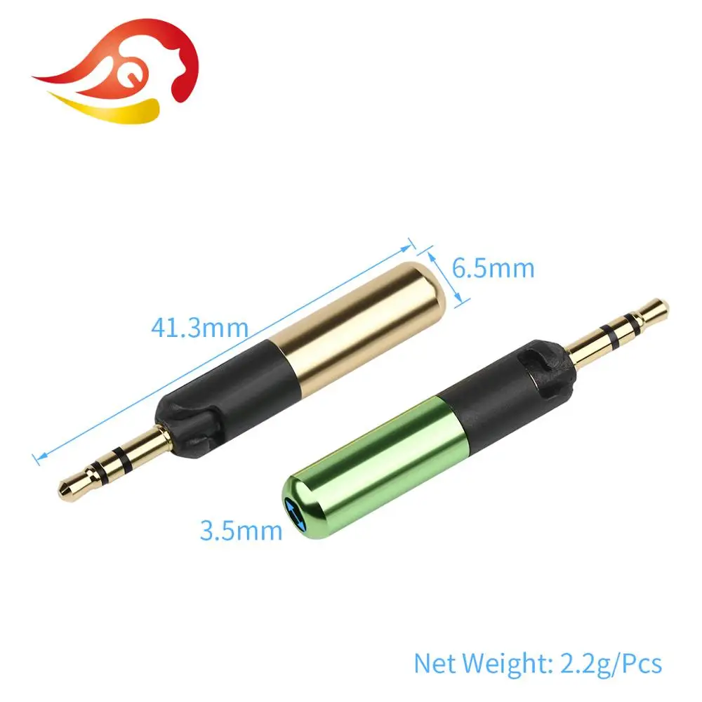 QYFANG 2.5mm Audio Jack 3 Pole Stereo Earphone Plug Metal Adapter Bright Colorful Shell Headphone Wire Connector For ATH-R70X images - 6