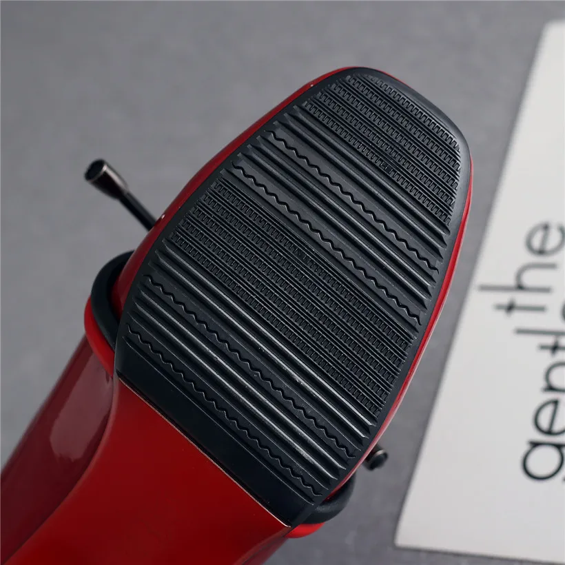 Женские лоферы в английском стиле красные мокасины из лакированной кожи с