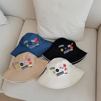 new bucket hat embroidery hats for women men sun hat cotton bob panama summer fedoras outdoor travel fisherman hat beach cap