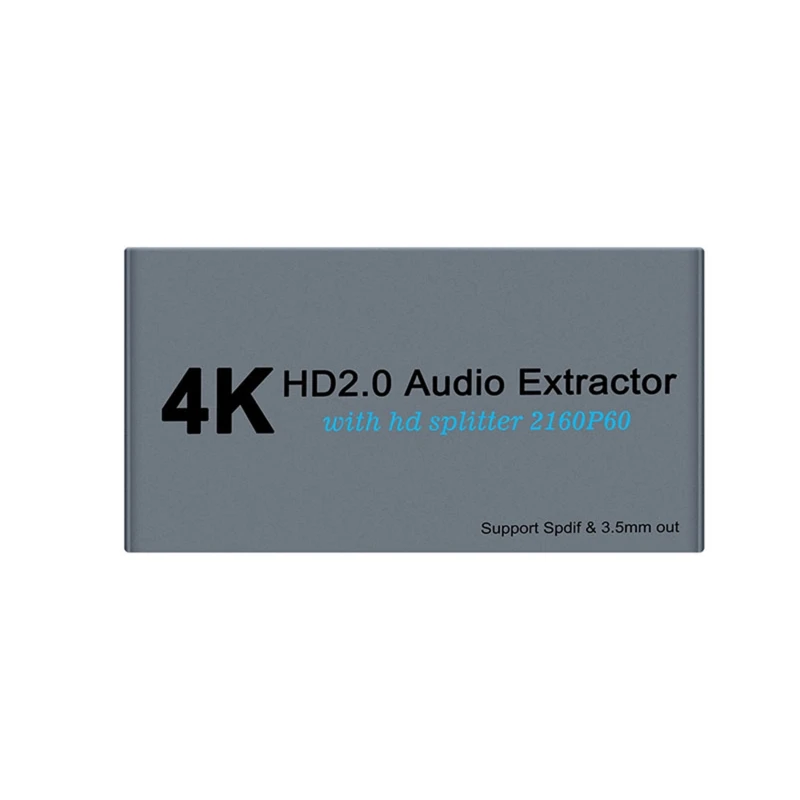 

2.0 Audios Extractor Splitter 4K 60Hz SPDIF HDR 1 in 2 out Auto HDCP 2.2 Converter Adapter Decoder XXUC