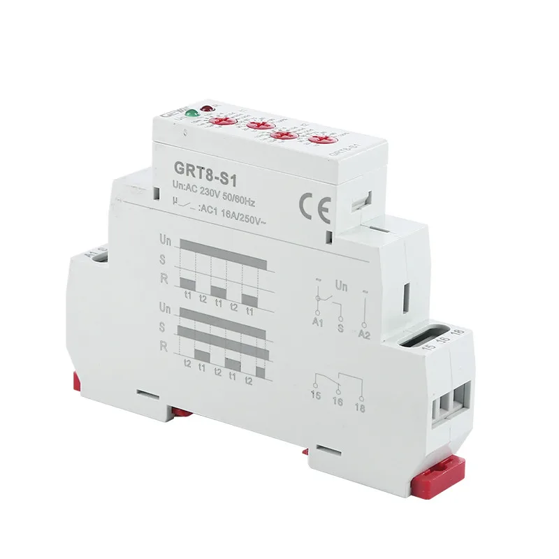 Asymmetric Cycler Timer Relay 220V 16A AC/DC12V-240V Electronic Repeat GRT8-S | Обустройство дома