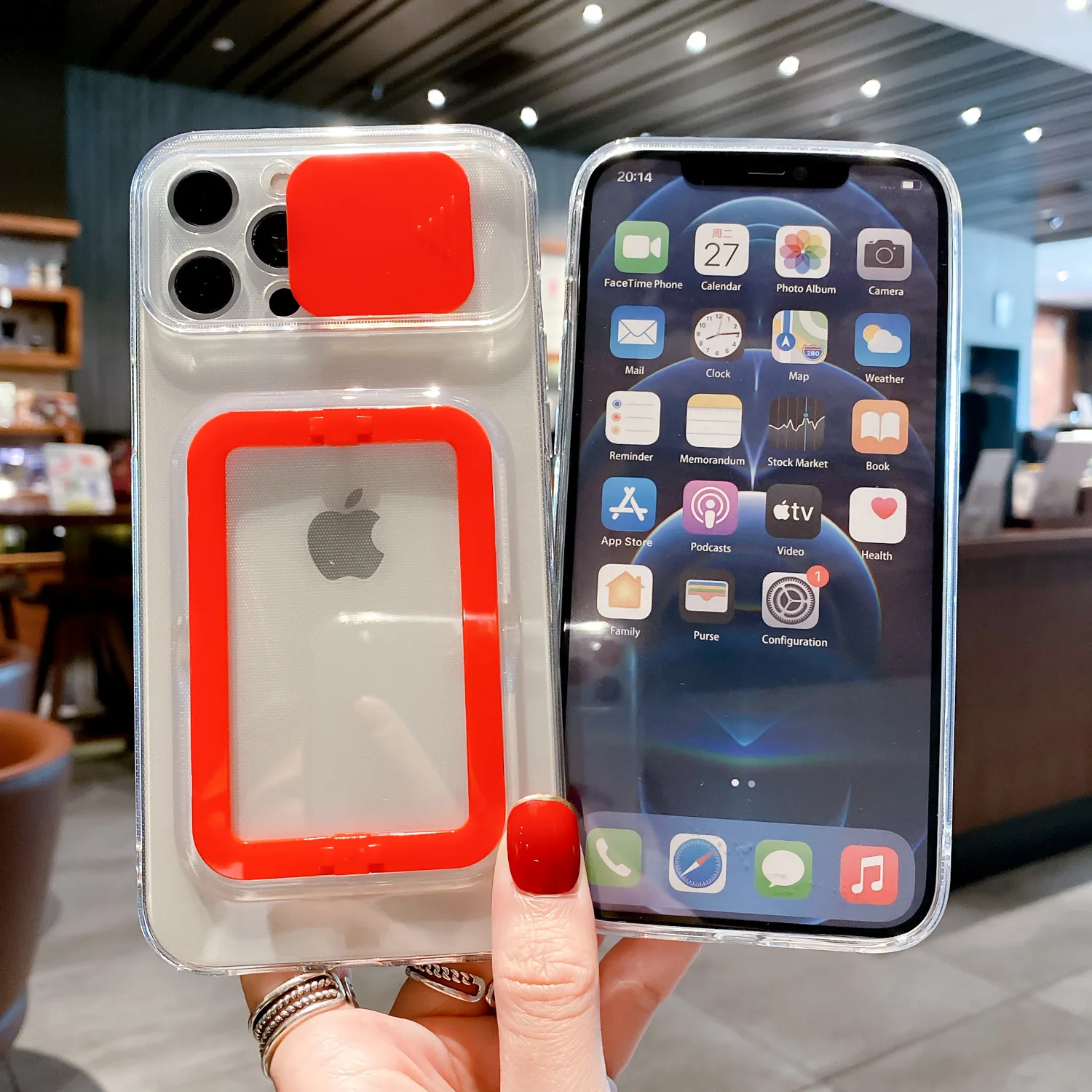 

The New Sliding camera Lens Protect Phone Case for iPhone 13 12 11 Pro X XR XS Max SE2 7 8 Plus Square buckle stand Back Cover