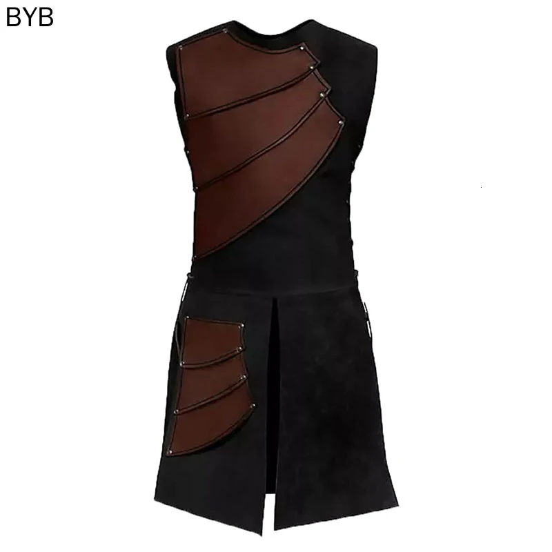 Средневековый военный воин солдат бронированный кожаный жилет для мужчин рыцарь