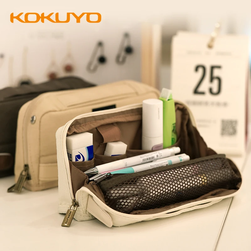 Japanese Kokuyo A Little Special Pencil Case for Large-capacity Students Simple Multi-functional Convenient Storage Bag Compact
