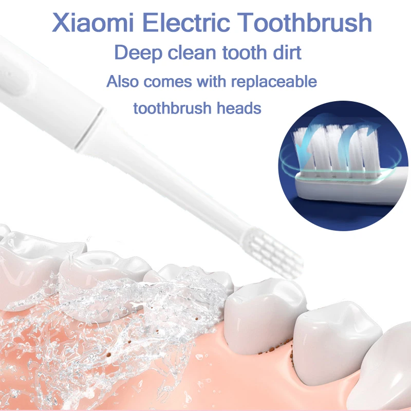 Xiaomi Mijia Sonic Electric Toothbrush Adult Ultrasonic Automatic Toothbrush USB Rechargeable Waterproof Tooth Brush Xiami T100