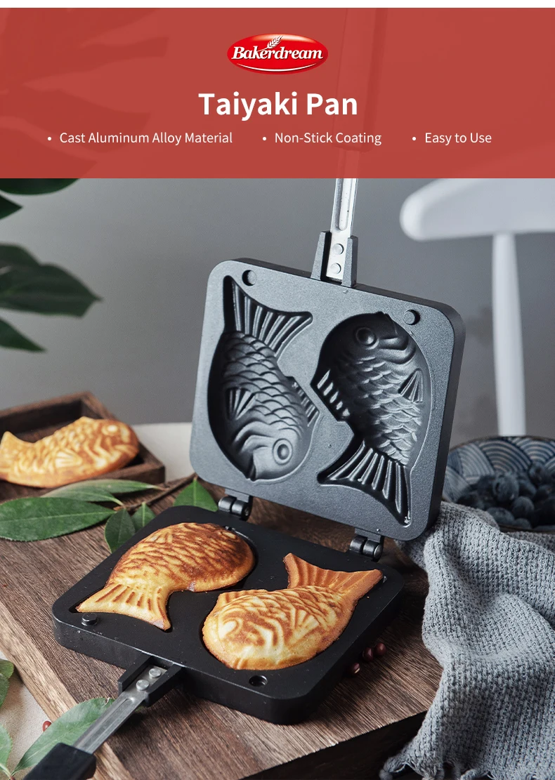 Bakerdream Taiyaki японская рыба в форме вафли Magikarp Taiyaki блинница Жаростойкие формы для вафель сковорода производитель 2 литые домашние вафли
