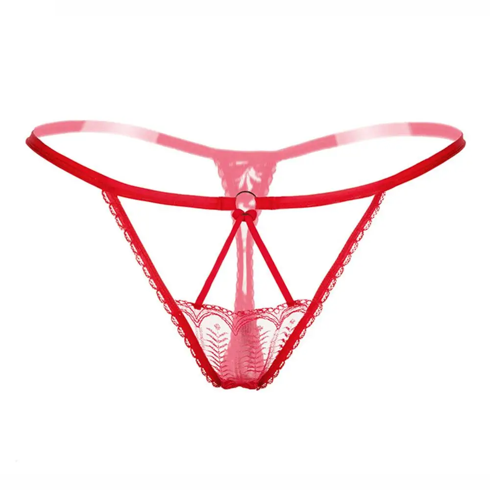 

Sexy G-String Panties Lace Floral Strap Underwear Hollow Out Stretch Thong underpants Ladies Transparent Mesh Briefs