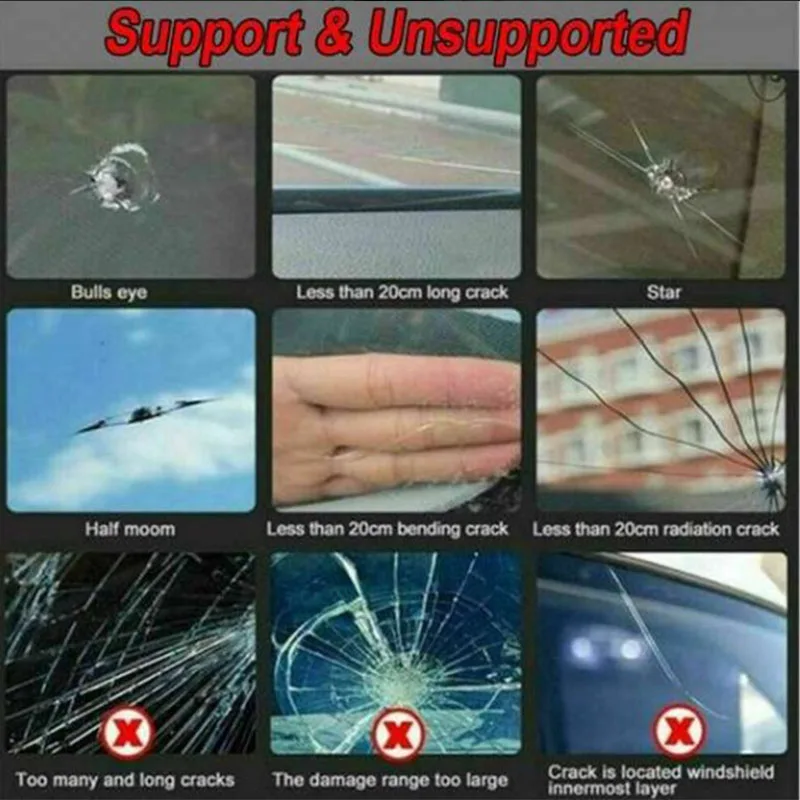 

Car windshield front windshield window glass repair resin kit car glass tool