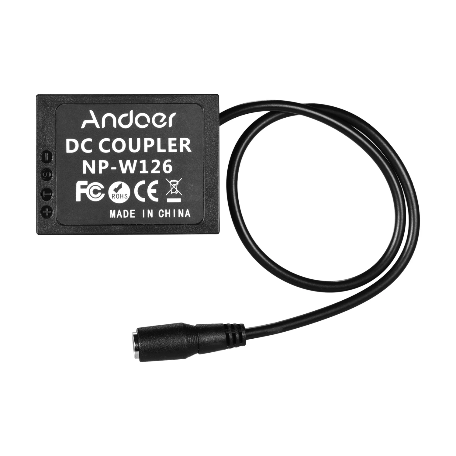 

Andoer 5V USB to NP-W126 Dummy Battery Pack DC Coupler Adapter for Fuji Cameras X-A1/X-A2/X-A3/X-E1/X-E2/X-M1/X-Pro/X-T1/X-T2