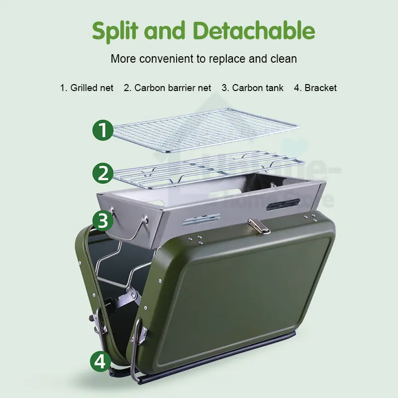 Новинка 2021 гриль для барбекю уличные портативные складные грили на древесном