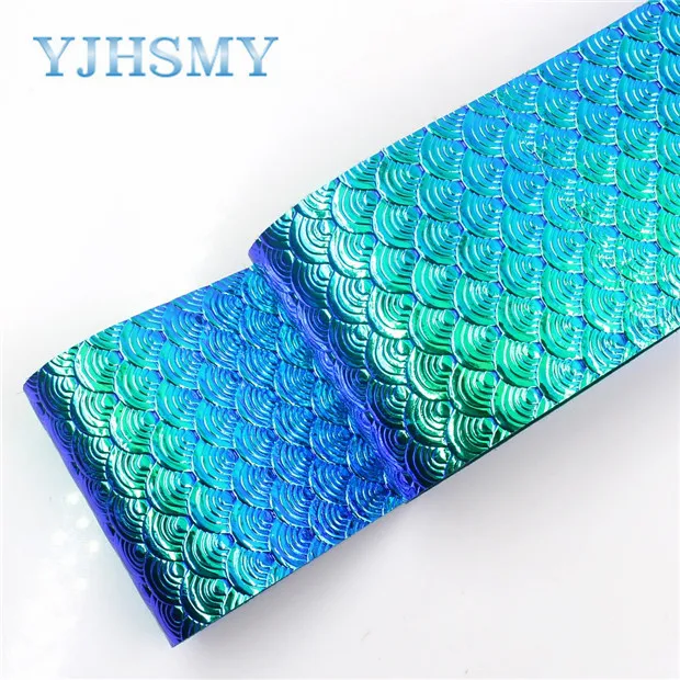 I-19517-1231 YJHSMY I-19517-1229 75 мм Красочные градиентные Русалка блестящие весы лента, самодельные банты для волос Аксессуары свадебные украшения для вечеринки 2y - Цвет: I-19517-1231