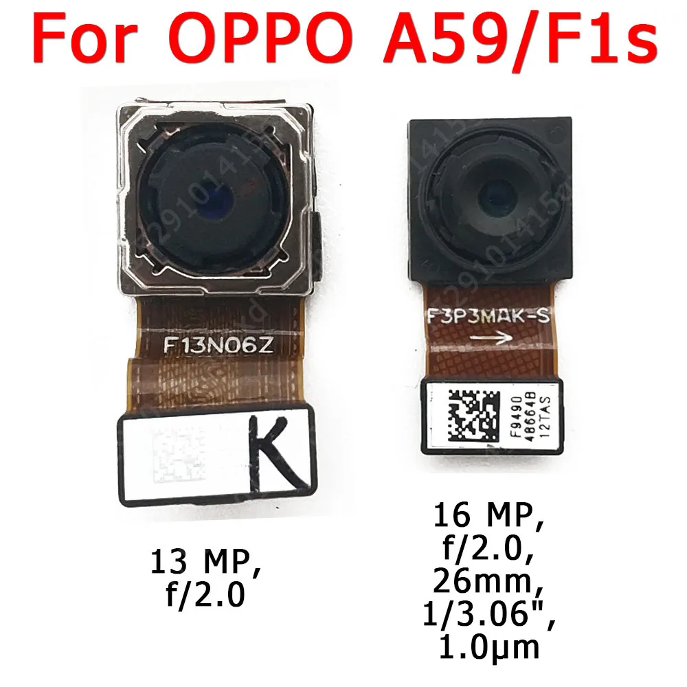 

Оригинальная фронтальная и задняя камеры для OPPO F1s A59, основная, задняя, фронтальная камера, модуль, гибкий, замена, ремонт, запасные части