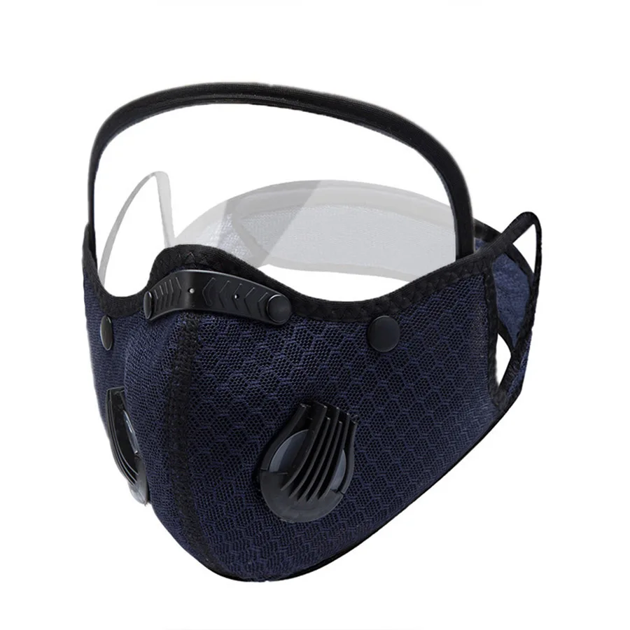

Cycling Face Mask with Filters PM 2.5 Anti-Pollution Unisex Mask Activated Carbon Breathing Valve Bike Mouth Caps Mascarilla