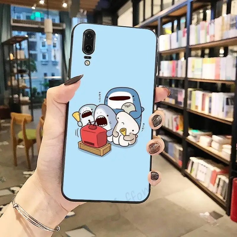 

Kawaii Samezu Shark Soft Silicone Phone Case For Huawei honor Mate P 10 20 30 40 Pro 10i 9 10 20 8 x Lite