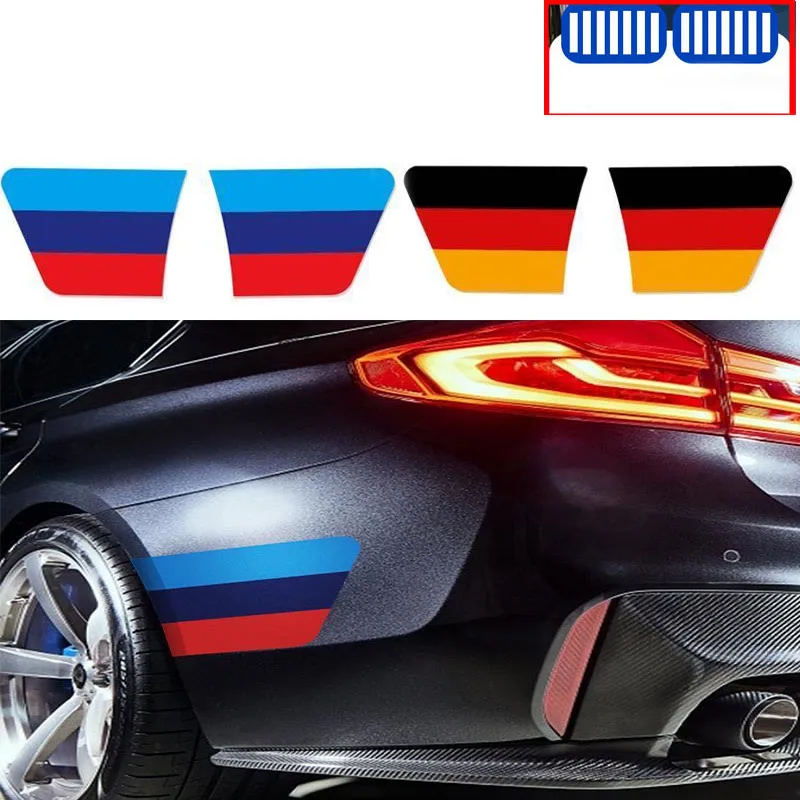

3 Colors M performance Car Body Fender Feadlight Sticker For Bmw E90 E39 E46 E91 F30 G20 E60 F11 F10 F07 G30 E53 Series 1 2 4 6