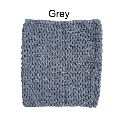 Grey lined tutu top Вязаные крючком платья-пачки для маленьких девочек 1-2 лет, Размер 8x8 дюймов, топы-трубы, платья-пачки для рукоделия, повязки на голову tutu, принадлежности - Цвет: Grey lined tutu top