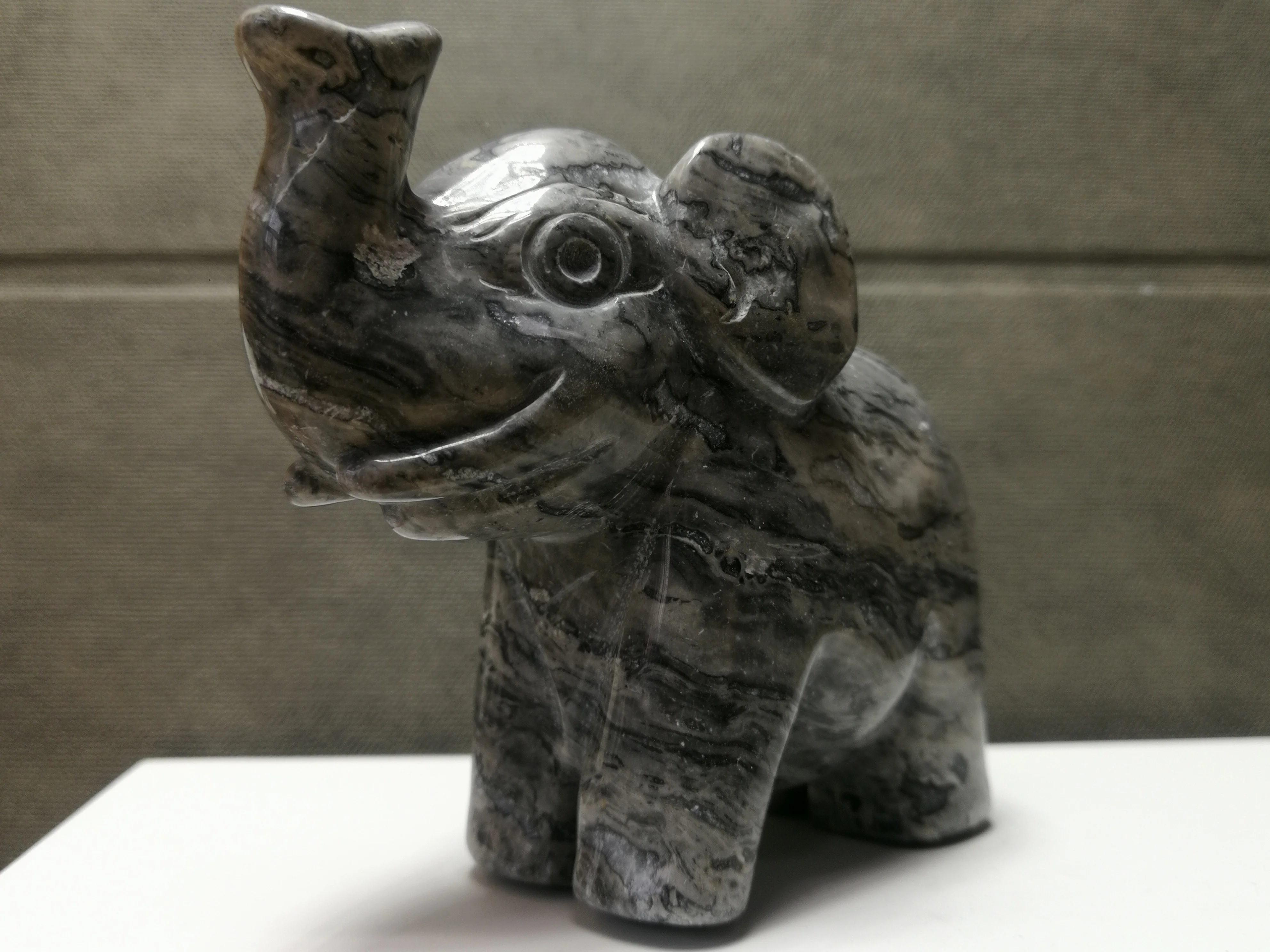 303 1 натуральный серый слон камень &quotЗебра&quot ручной работы исцеление --- 04