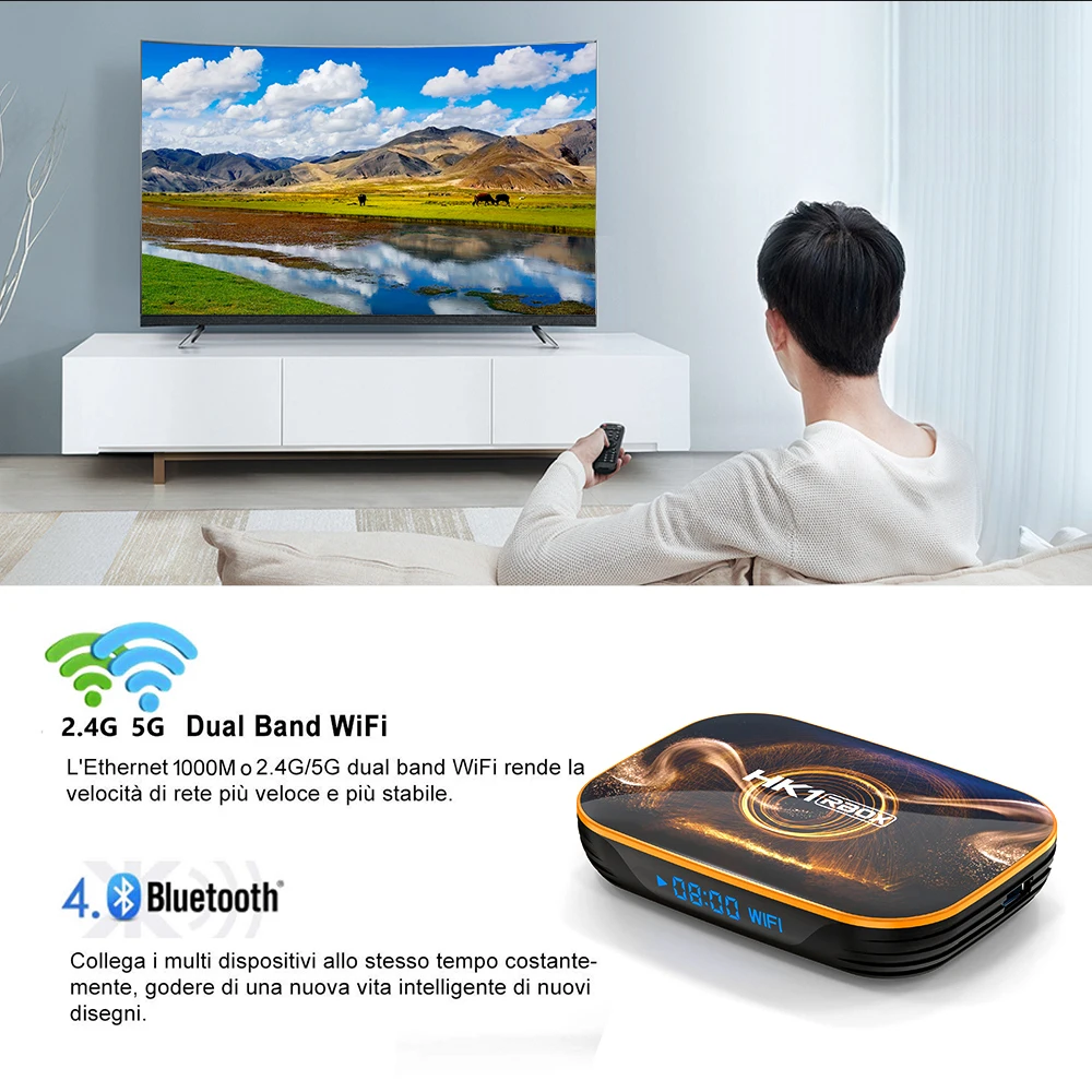 LEMFO HK1RBOX R1 Smart Tv Box Android 10 0 RK3318 4 Гб 64 128 ГБ USB 3 4K Youtube Google Netflix Set Top for Family|ТВ-приставки и