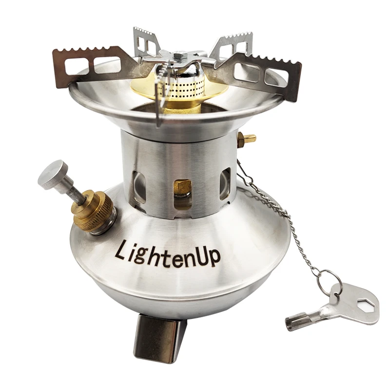 

Портативная Встроенная бензиновая горелка для кемпинга, ветрозащитная бензиновая горелка из нержавеющей стали, прочная и долговечная