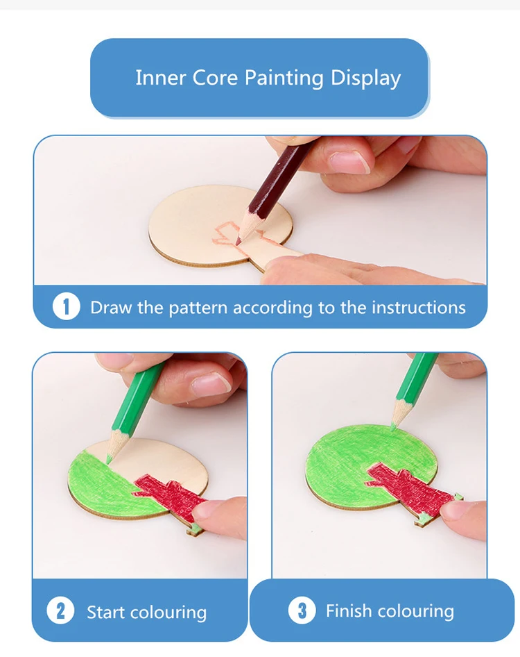 wooden Toys Drawing Toy Coloring Board Children Creative Doodles Early Learning Education Toy Boy Girl Learn Drawing Tools