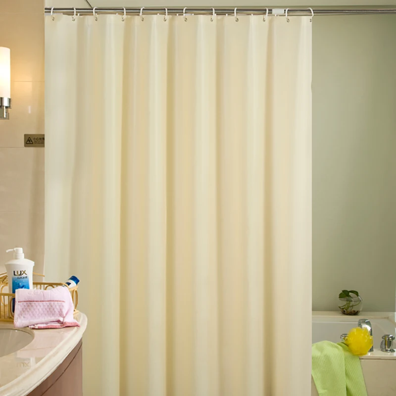 

Thick PEVA Shower Curtain Basic solid Keep Warm Waterproof Mold Proof Bathroom Curtains with Hooks Home Decor High Quality