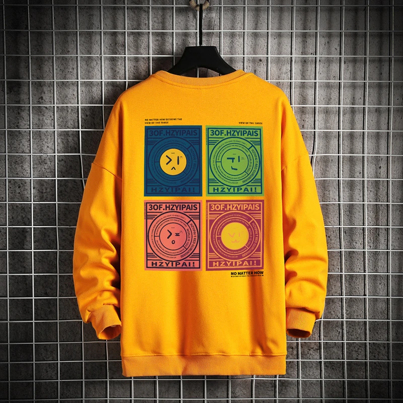 Мужская толстовка с капюшоном KKSKY Smiley модные толстовки принтом граффити Уличная