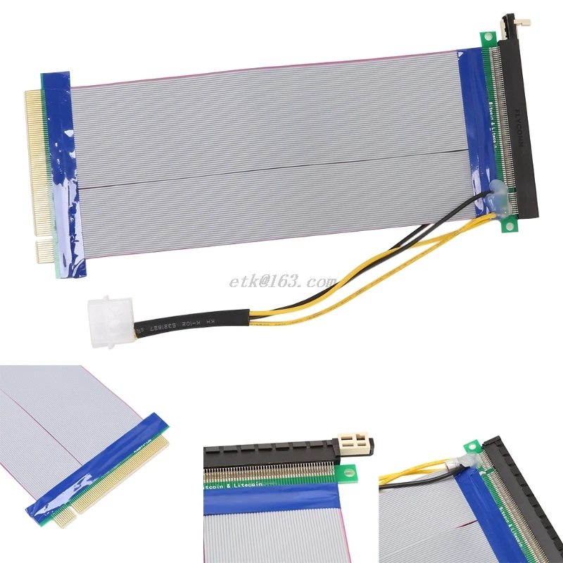 PCI E Express от 16X до удлинительная плата с питанием ленточного удлинителя кабель L059