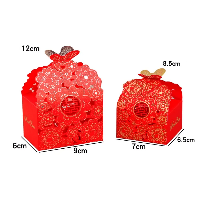 100 штук лазерной резки свадебные любимые коробки Китайская традиционная