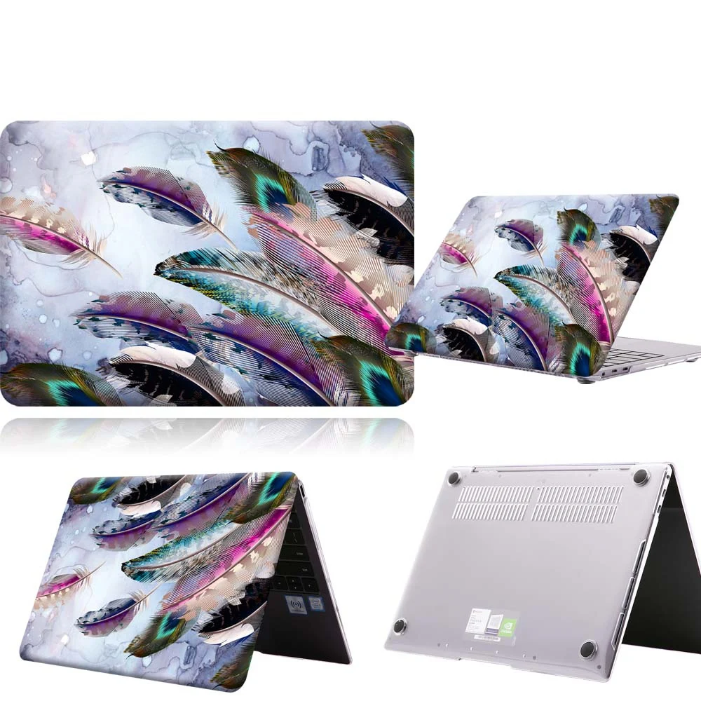 

Purple Feather Anti-slip Laptop Case For MateBook 13/13 AMD Ryzen/14/D14/D15/X 2020/X Pro/Pro 16.1/Honor MagicBook14/15
