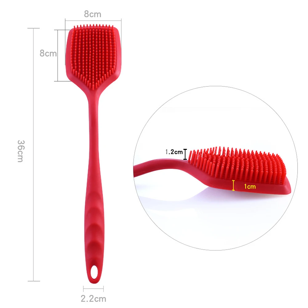 

Long Handle Silicone Kitchen Cleaning Brush Dishwashing Brush Pot Scrubber Fruit Vegetable Dish Washing Cleaning Brushes