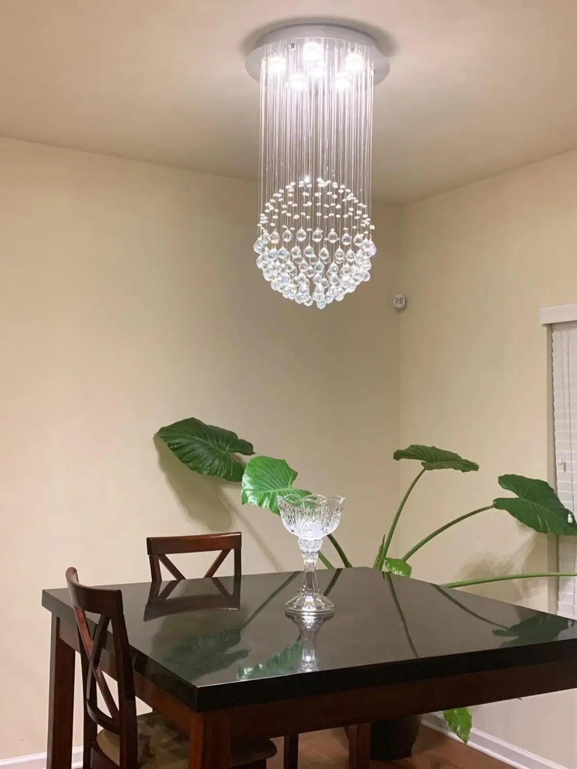 

Modern K9 Crystal Raindrop Chandelier Indoor Lighting Flush Mount LED Light Fixture For Living Room Dining Room Bathroom Bedroom