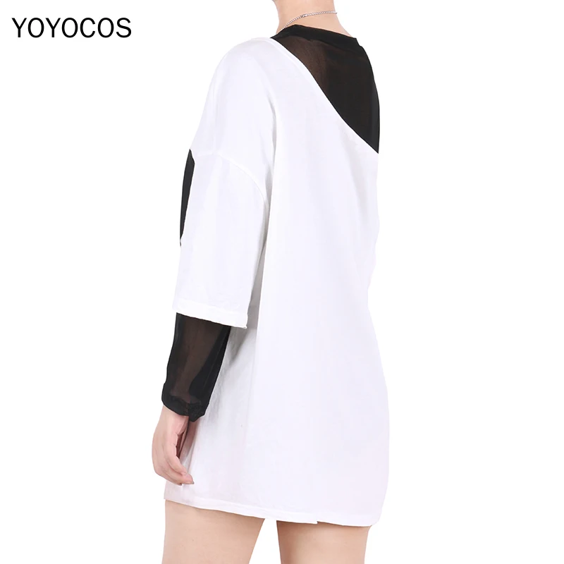 YOYOCOS KDA Akali Косплей Костюм 2020 новая белая футболка Свободное ожерелье с открытыми