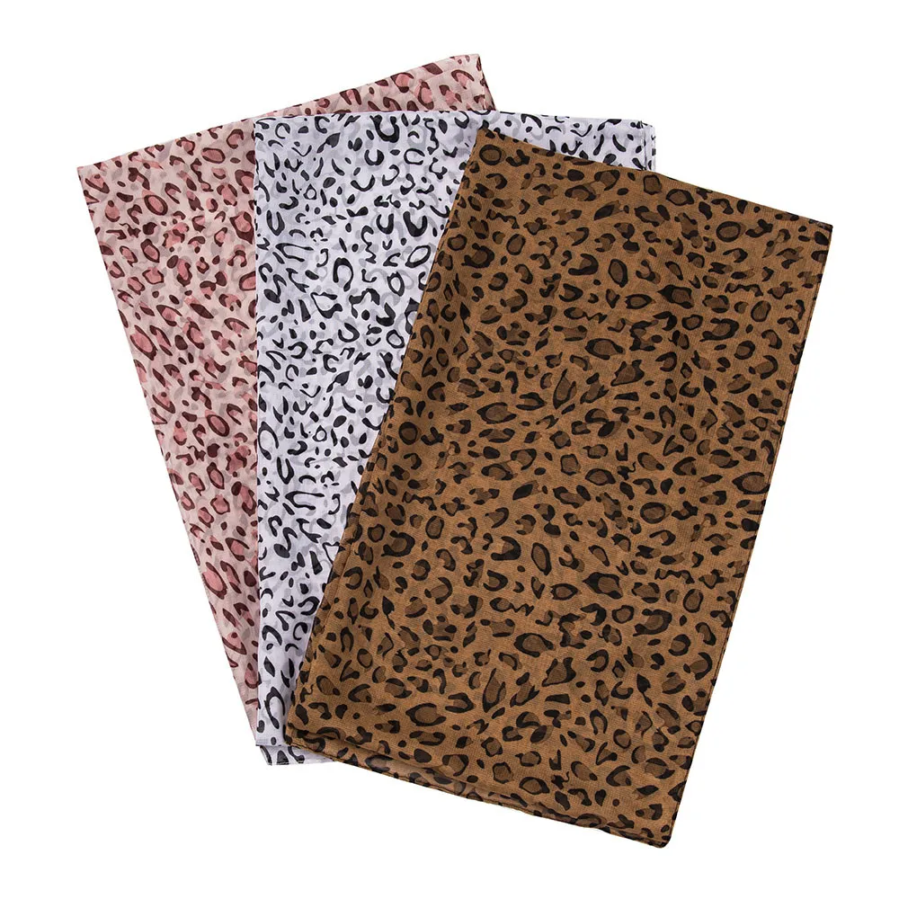 

Fashion Women Leopard Print Long Soft Wrap Scarf Vintage Fashion Soft Cotton Basic Original Design Elegant Woman Shawl Scarves
