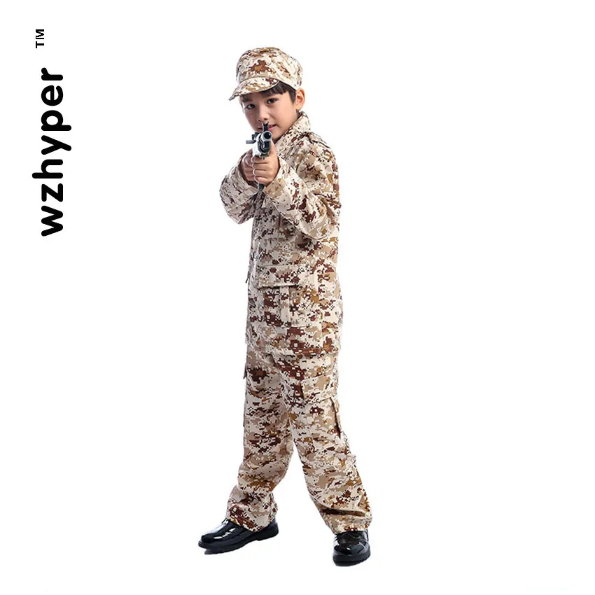 Армейская камуфляжная униформа для мальчиков одежда детей скаутская
