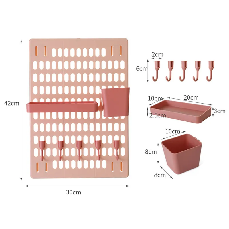 Декоративная настенная полка стеллаж для хранения Стеллаж с отверстиями доски