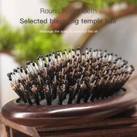 bristle hairbrush massage comb anti static hair scalp paddle brush beech wooden handle hair brush comb styling tool beauty salon