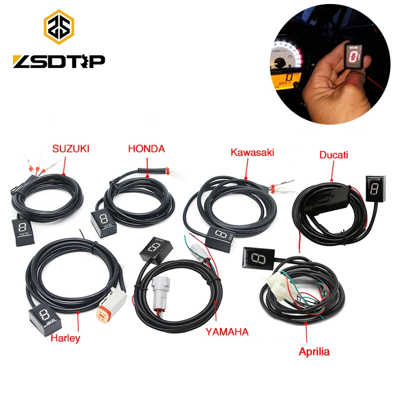 Индикатор переключения передач мотоцикла ZSDTRP 6 Скоростной с вилкой Ecu для Honda Harley