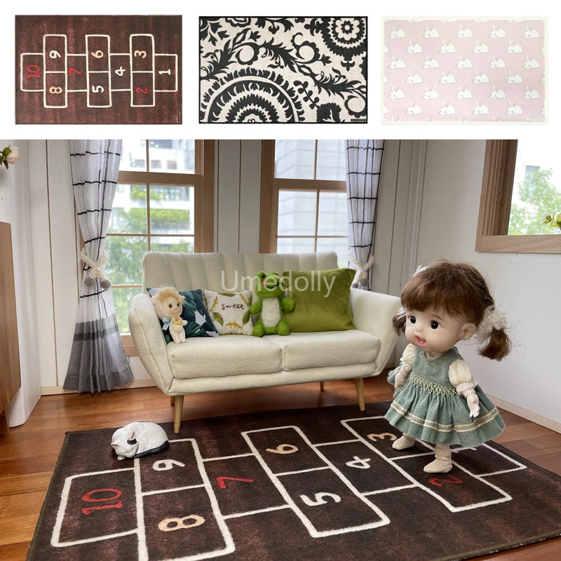 1 шт. миниатюрный ковер для кукольного домика масштаб 1/12 или 1/6 | Игрушки и хобби