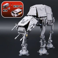 star plan with motorised at at all terrains armoured walker car compatible 10178 building blocks bricks toys gift 19042